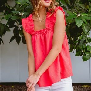 Hot pink top, medium, brand new